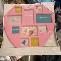 Cornice a cuore rosa multifoto