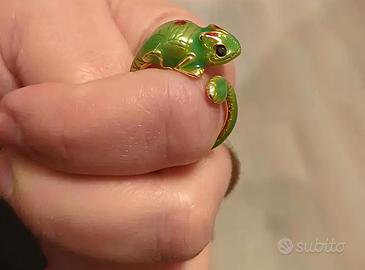 anello regolabile lucertola