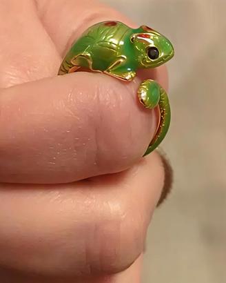 anello regolabile lucertola