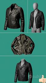 GIACCA BIKER VERA PELLE TG46