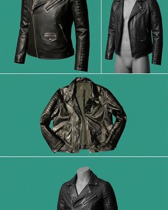 GIACCA BIKER VERA PELLE TG46