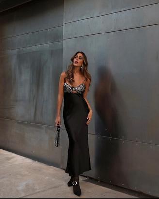 Abto zara midi nero con paiettes