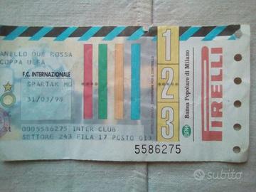 Biglietto da collezione Inter-Spartak Mosca del 98