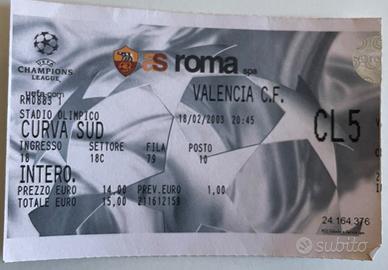 Due biglietti storici, Roma - Valencia