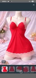 Babydoll Victoria’s Secret Rosso Pizzo S M