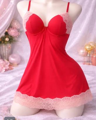 Babydoll Victoria’s Secret Rosso Pizzo S M