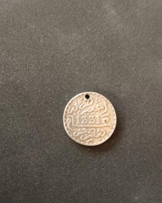 Moneta antica Marocco in argento 