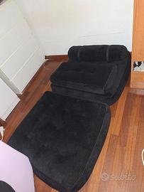 Poltrona letto pieghevole in velluto