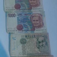 n.3 mille lire m.montessori e n.2 mille lire polo
