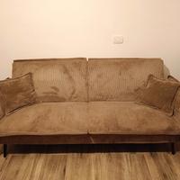 Divano letto in velluto a coste 
