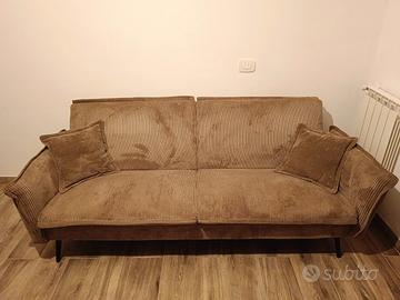 Divano letto in velluto a coste 