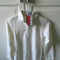 POLO BAMBINA 12 anni bianca nuova