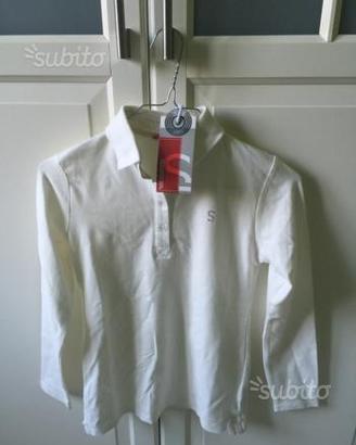 POLO BAMBINA 12 anni bianca nuova