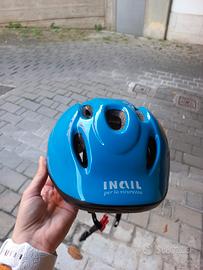 casco bici bambini blu nero