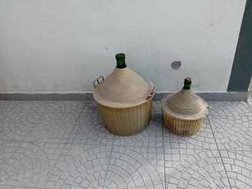 2 DAMIGIANE VINTAGE 54 E 15 LITRI USATE
