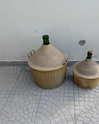 2 DAMIGIANE VINTAGE 54 E 15 LITRI USATE