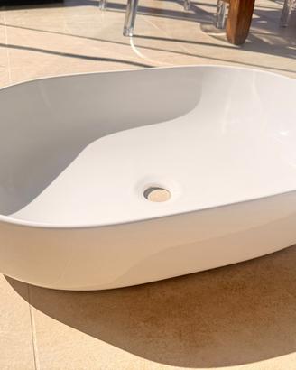 Lavandino lavabo bianco in ceramica nuovo