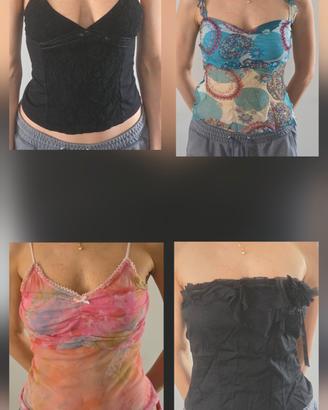 top, bustini, coprispalle e sottoveste