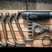 XJ6 SHARK STREET GP IN CARBONIO Scarico completo