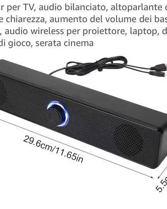 Sound bar per pc console tv …