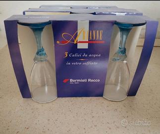 12 calici acqua in vetro soffiato Bormioli Rocco