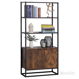 Scaffale Libreria in Stile Vintage con 3 Ripiani, 