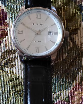 Orologi:Coppia Auriol Quarzo, Data ,Secondi Pelle