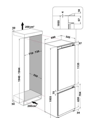 FRIGORIFERO NUOVO Whirlpool Space 400 + MOBILE ded