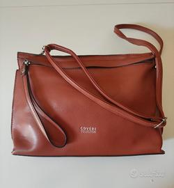 Borsa donna pelle Coveri color corallo 