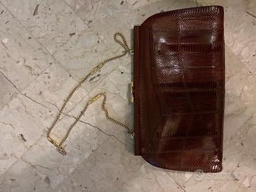 Borsa in pelle di lucertola