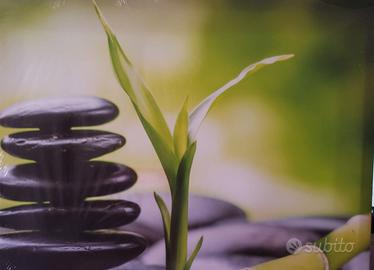 Stampa su tela Black stones, multicolore 50 x 40