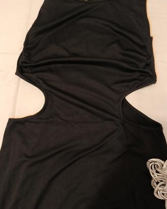 Abito Nero Eiki Italia - Modello Cut-out a Vita - 