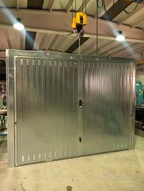 N.02 PORTE BASCULANTI ZINCATE PER BOX