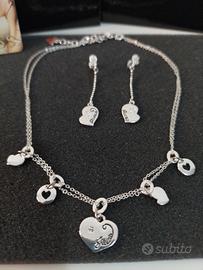 Set Guess collana e orecchini cuore con scatola