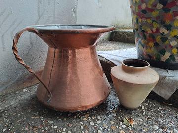 Vaso rame Conca Aquilana vaso terracotta