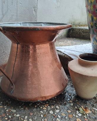 Vaso rame Conca Aquilana vaso terracotta