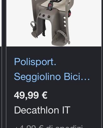 Seggiolino per bicicletta NUOVO