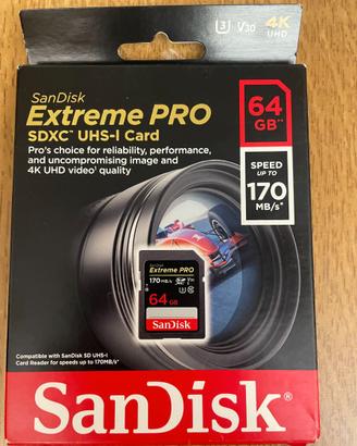 SanDisk Extreme PRO 64 GB - 1133x  - NUOVA