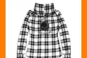 CAMICIA IN FLANELLA DONNA WILLIE G SKULL H-D