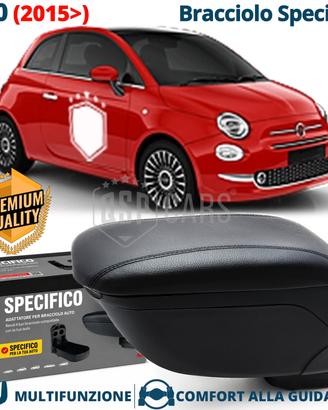 Bracciolo Per Fiat 500 da 2015 SPECIFICO PELLE-PU