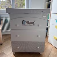 Mobile cassettiera Fasciatoio con ruote (PICCI)