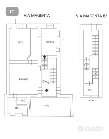 Vendita appartamento 83 mq + cantinola