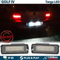 Placchette Luci Targa LED VW Golf 4 Canbus 6500K