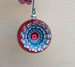 Palla di Natale vintage in vetro da collezione 