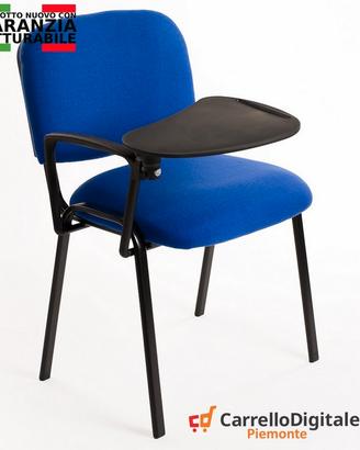 Sedia Imbottita in Tessuto BLU con RIBALTINA