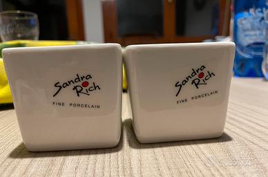 20 portacandele porcellana quadrate Sandra Rich