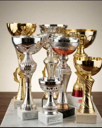Lotto di 10 coppe/trofei