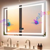 LUVODI Specchio Bagno Led Luce Bluetooth 100x70
