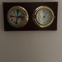 doppio orologio da muro stile navy