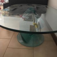 tavolino salotto in vetro verde